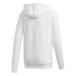 1 - WHITE ADIDAS CORE18 HOODED SWEATSHIRT