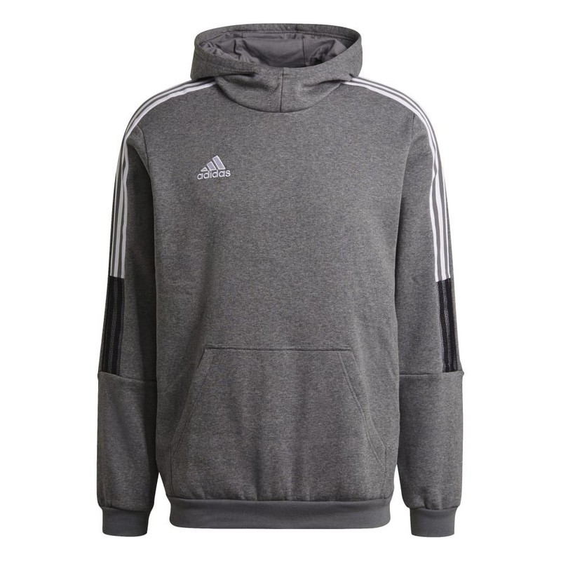 1 - FELPA CON CAPPUCCIO ADIDAS TIRO21 GRIGIO