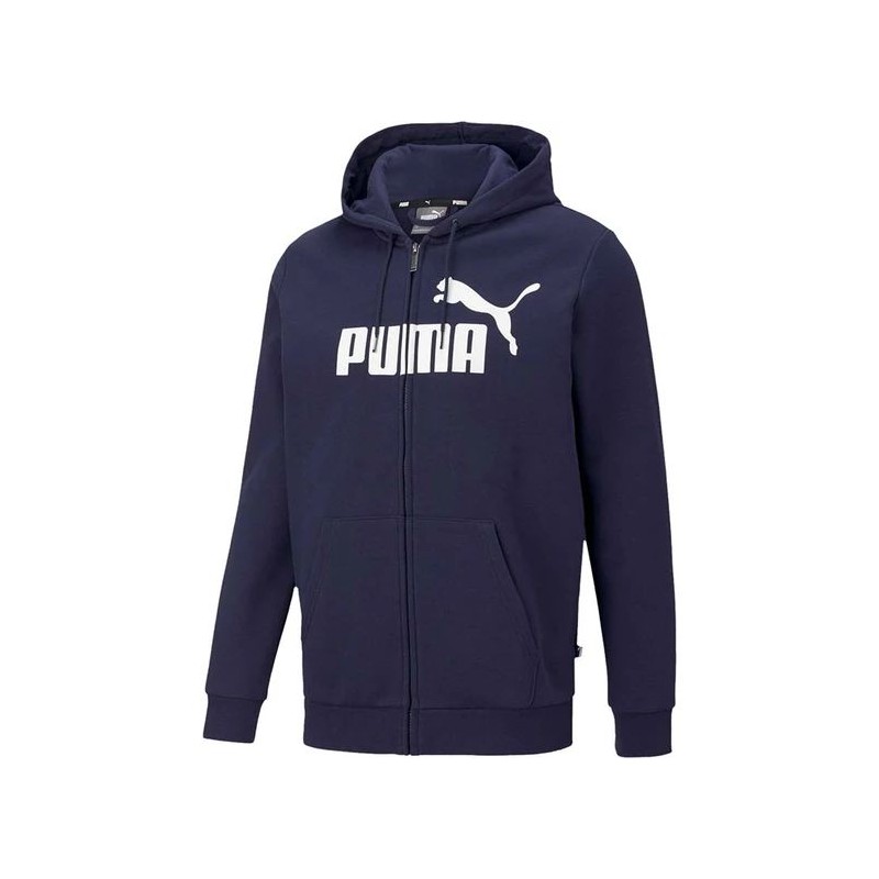 1 - FELPA CON CAPPUCCIO PUMA BLU