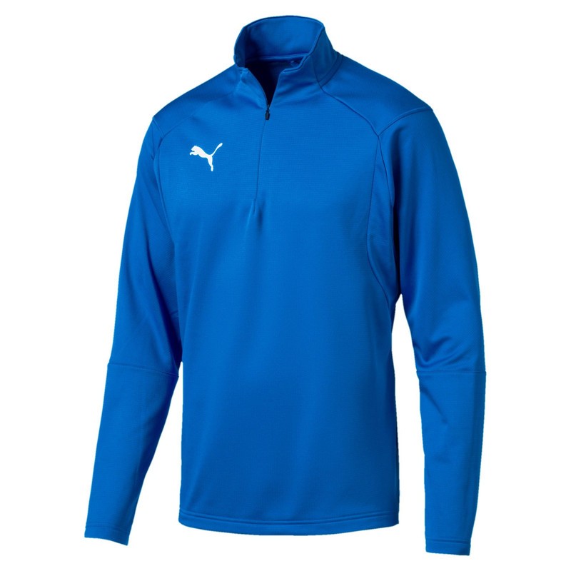 1 - GIACCA TUTA MEZZA ZIP PUMA AZZURRO