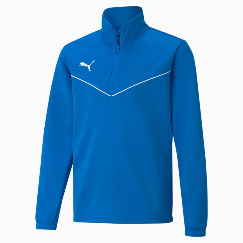 1 - GIACCA TUTA MEZZA ZIP PUMA AZZURRO