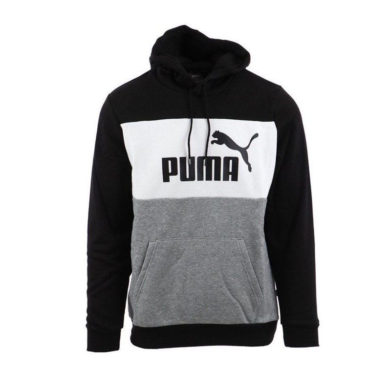 1 - GRAY PUMA HOODED SWEATSHIRT