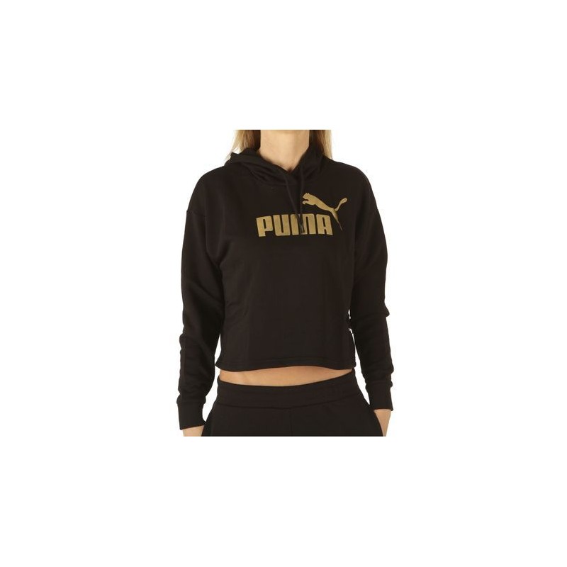 1 - BLACK PUMA HOODED SWEATSHIRT