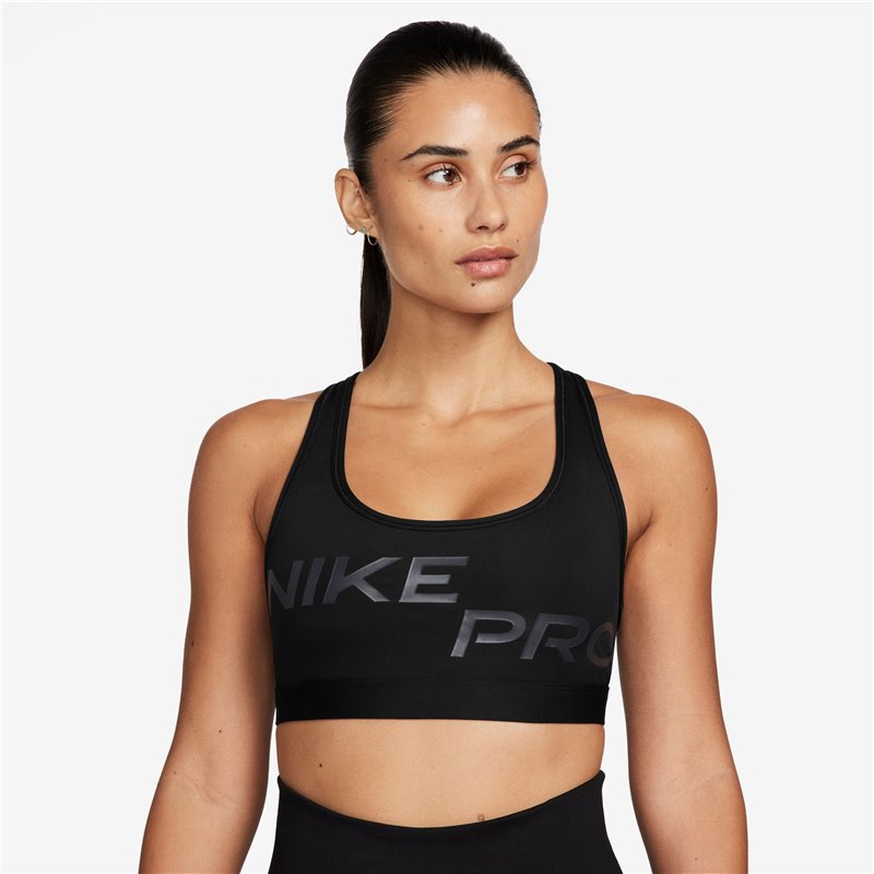Nike Pro Swoosh Light-Support Bra with non-padded graphics-Black Woman