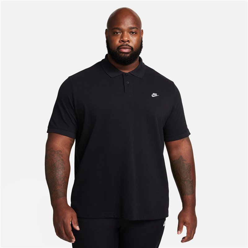 Nike Club short -sleeved pole - black man