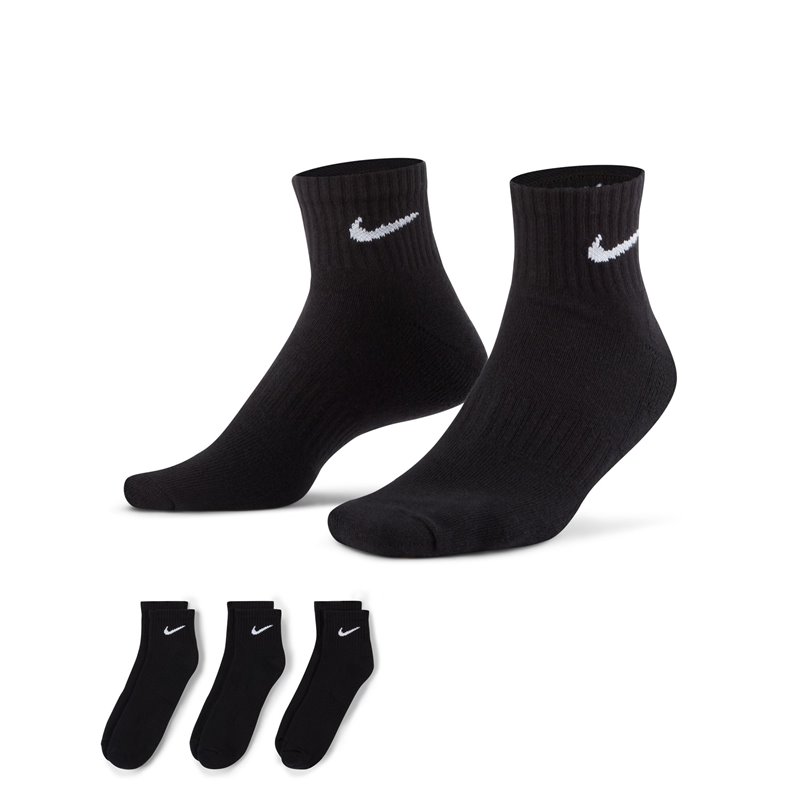 Nike Everyday Cushioned calze corte d'allenamento (3 Paia) Nero
